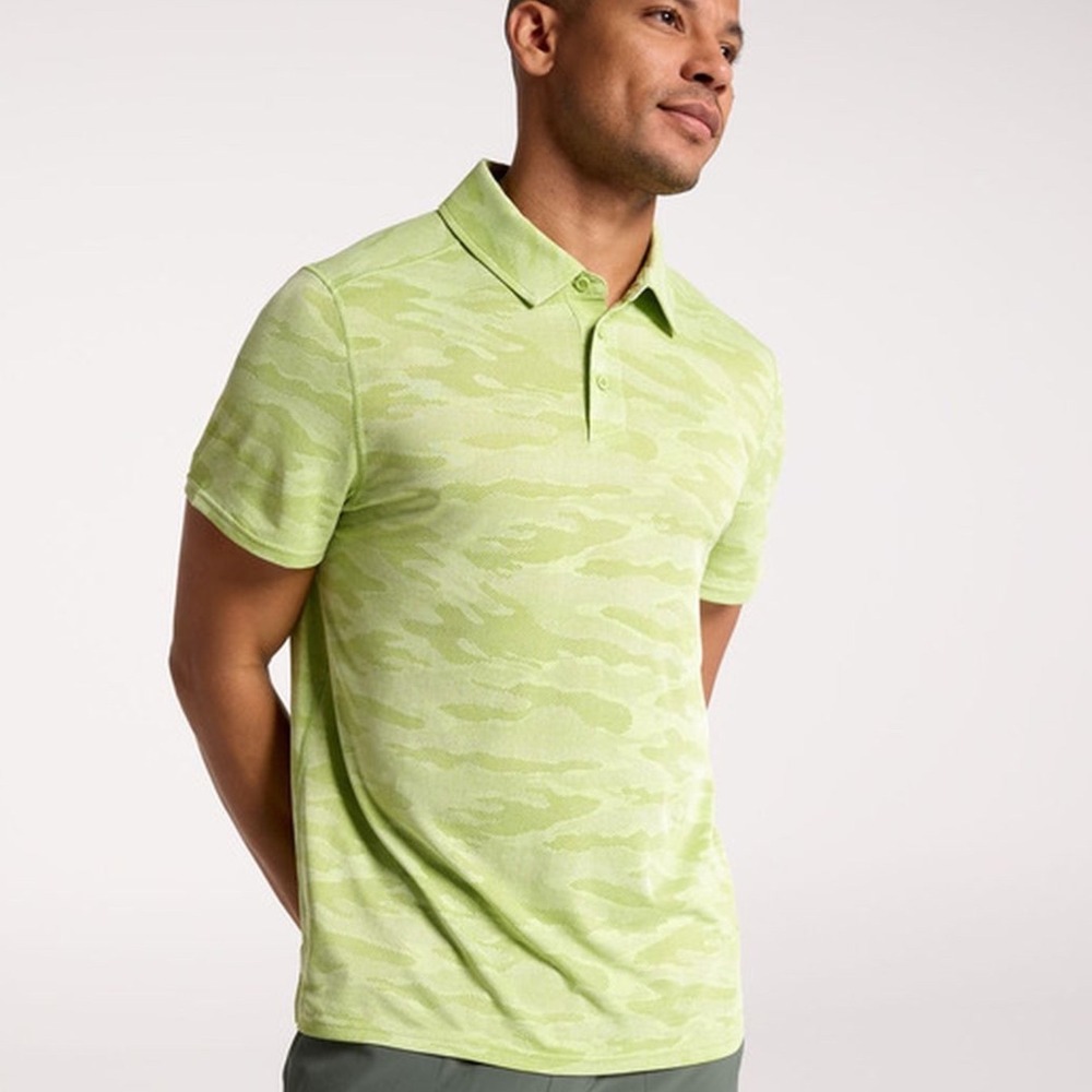 DSG Movement‎ Jacquard Polo Mens Size M Pale Neon Green New With Tags
